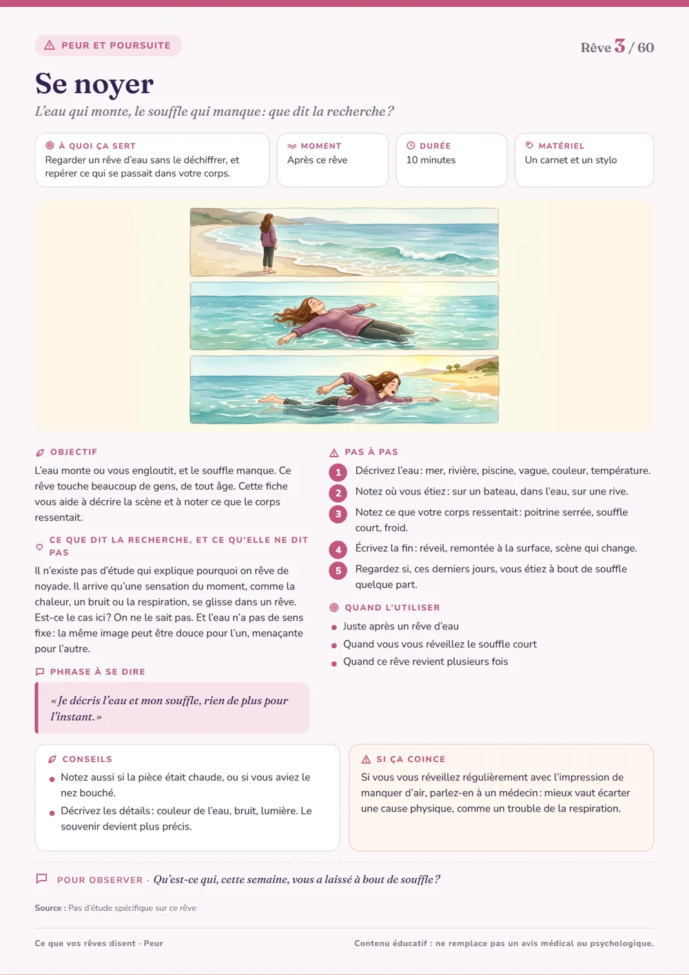 Fiche 3 : Se noyer
