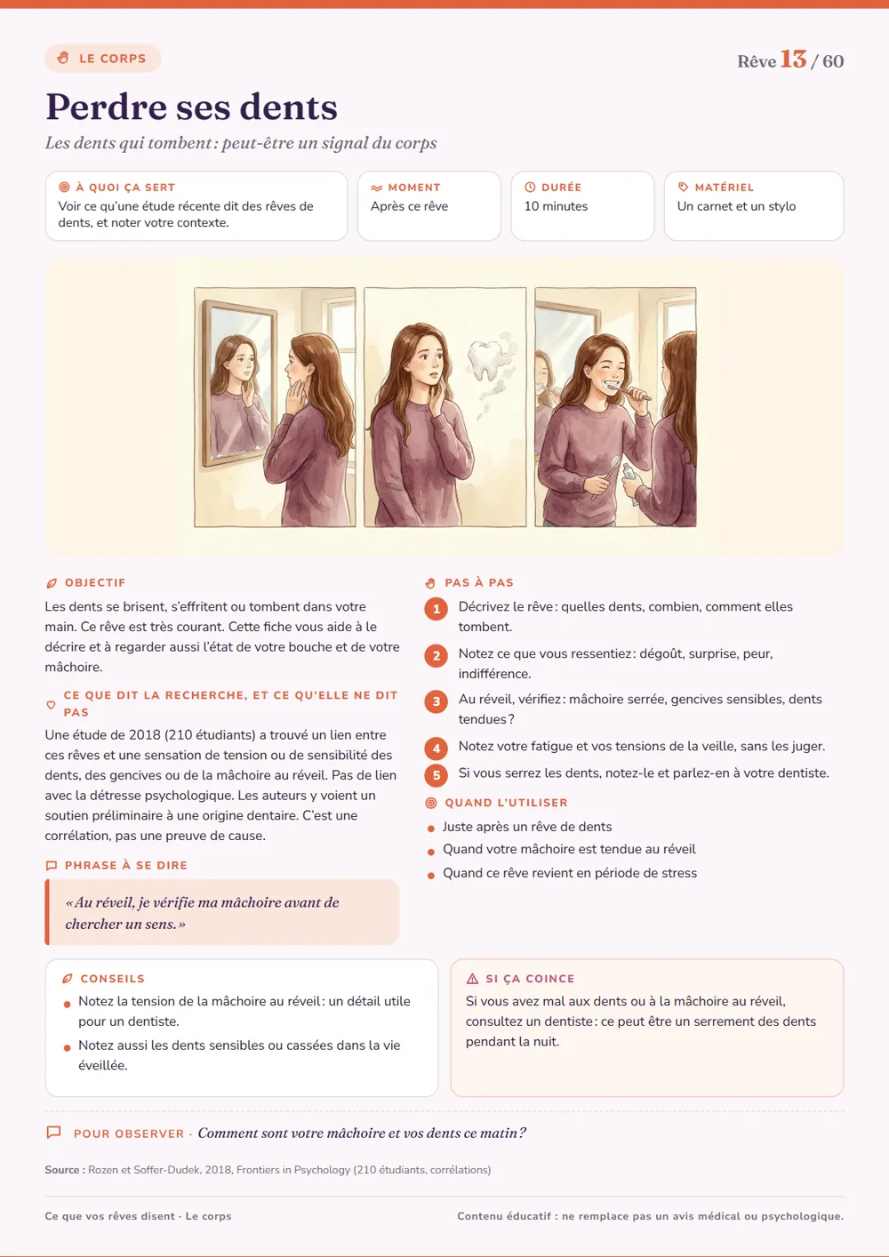 Fiche 4 : Être paralysé dans le rêve